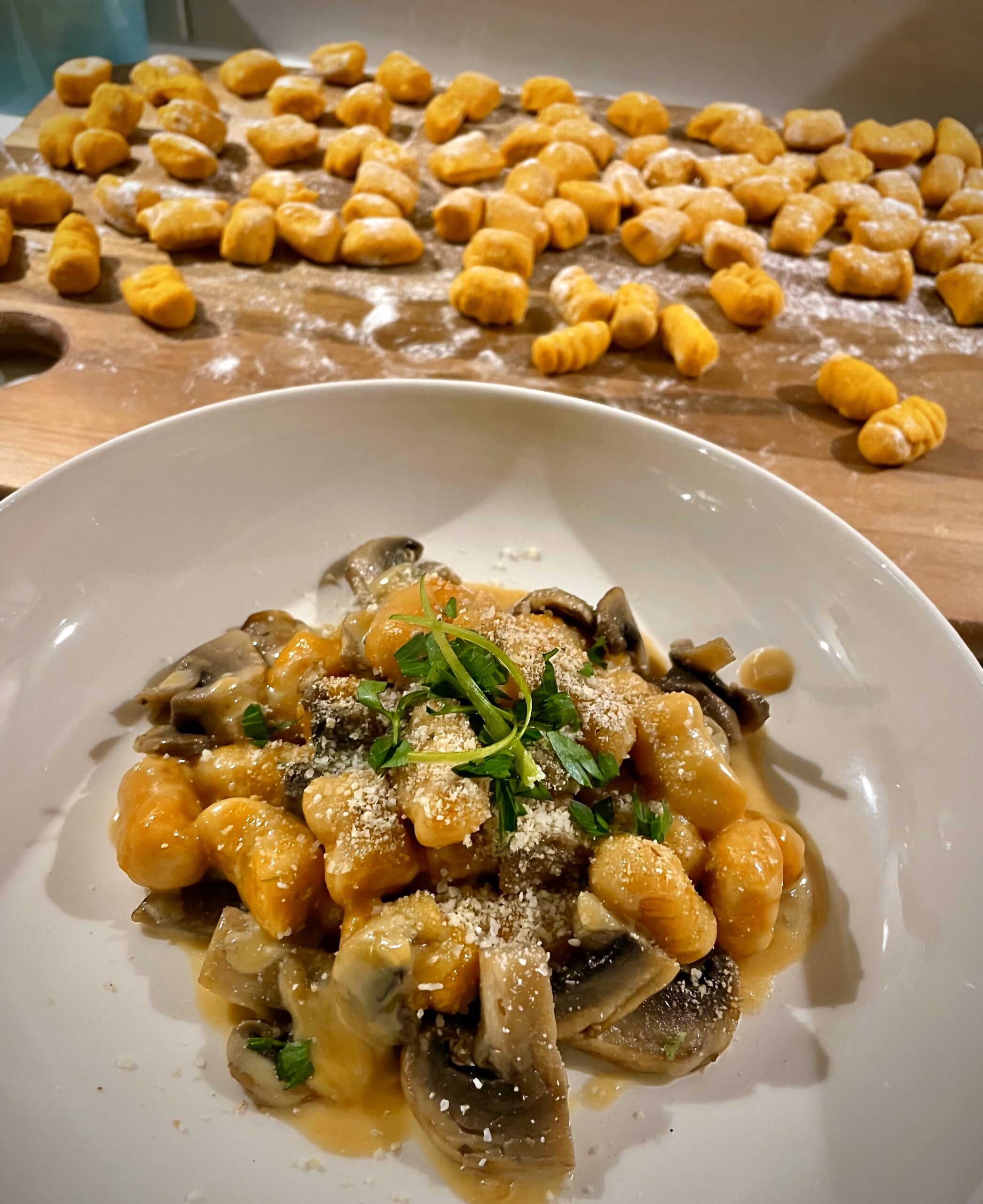 Kabocha Gnocchi with Miso Sauce – A Fusion Comfort Dish